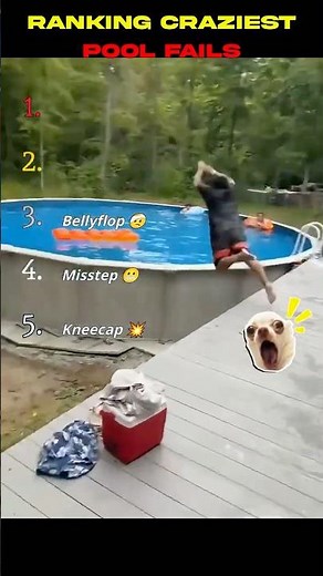 Ranking the Craziest Pool Fails #shorts #fails
