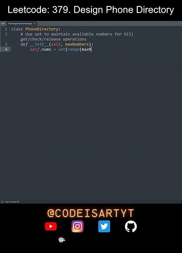 Leetcode 379. Design Phone Directory in Python | Python Leetcode | Python Coding Tutorial | ASMR