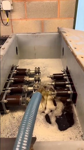 Changing from dielectric oil to substation transformer. #electrician #dielectric #automobile #power