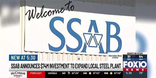 SSAB announces $74 million investment into steel facility in Axis