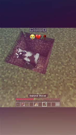 Uncrustamemes on Instagram: "😭😭 This 23-second video begins with gameplay footage from Minecraft, where a player uses a diamond shovel to dig a deep hole in a grassy field. The player lure a cow into the pit, buries it with dirt, and plants an oak sapling directly on top of the mound. The scene then transitions forward in time, showing the player returning to the spot to find a fully grown tree with the cow standing precariously on its highest branches. The humor is centered on an expectations