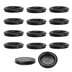 Fielect Rubber Grommet 10Pcs 32mm Mounting Dia Oil Resistant Armature Rubber Grommets for Wiring Cable Black