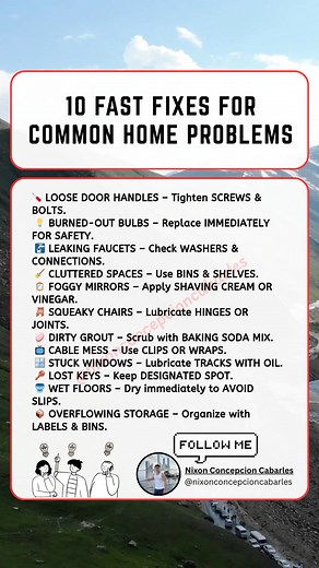 10 quick fixes for everyday home problems — easy solutions to save time. #home #fblifestyle #EasyHomeHacks #reels #virals #reelsfypシ #fypシ゚ #everyoneシ゚ | Nixon Concepcion Cabarles