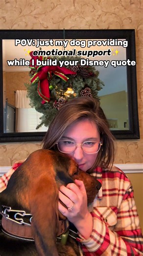 Behind the scenes of a Disney travel planner at work 💻✨ Working on Disney quote proposals while my dog insists on being my emotional support animal 🐶💛 While he’s asking for attention, I’m busy comparing Walt Disney World resorts, stacking discounts, and building personalized vacation packages for families planning their Disney trips. If you want stress-free Disney vacation planning, expert help with discounts, and someone who treats your trip like it’s their own, I’ve got you covered 🎢✨ 📩 M