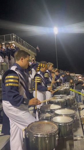 Our amazing drumline featuring Alyssa with a blindfold on 😍 #marchingband #dci #band #football #footballgame #game #drum #drums #drumline #tenor #quads #fyp #foryoupage