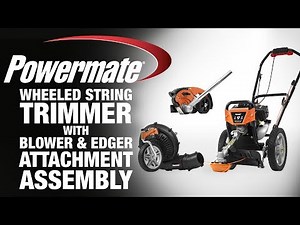 Powermate Wheeled String Trimmer with Edger and Blower Combo Kit - Assembly