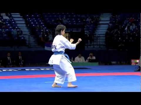Rika Usami of Japan Individual Female Karate Kata Bronze Medal WKF Belgrade 2010 (2/2)