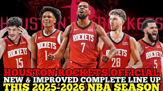 15K views · 297 reactions | HOUSTON ROCKETS OFFICIAL NEW & IMPROVED COMPLETE LINE UP THIS 2025-2026 NBA SEASON | ROCKETS UPDATES #houstonrockets #officiallineup #nba2025season #nba2026season #nbatrade #kevindurant | JerAve 24 | Facebook