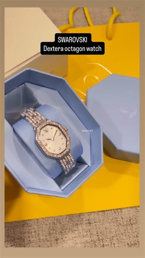 Saleha Ali on Instagram: "Swarovski Dextera octagon watch Swiss Made, Metal bracelet, Silver tone, Stainless steel"
