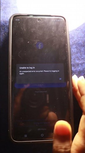 Facebook unable to log in | unexpected error occurred #shorts #viral #trending #facebook #error