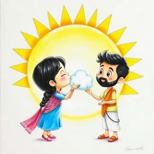 Little cloud and sun, cool story #cartoon#ai #alanimation #animatedkids#ytshorts #youtubeshorts a...