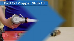 Uponor ProPEX 3/4 in. PEX-A Expansion Barb Lead-Free Brass x 8 in. Copper Stub-Out 90-Degree Elbow LF28975R