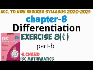 Differentiation Ex-8(l).b | class12 | isc | s chand