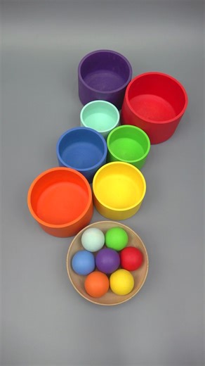 Reverse Zen Art💎🎄Calming Pearl_Gold_Crystal and Colorful Beads in Wood Cups _asmr _beads _dominogirl#forupage #fyp #veralvideo #geniushacks