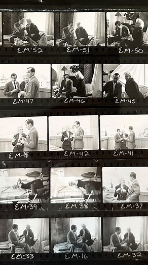 Marilyn Monroe Collection | Scott Fortner on Instagram: "Rare and some unseen photos of Marilyn Monroe, Milton Greene and Edward R.Murrow, 1955. These are all from an original vintage contact sheet I own, which came directly from the Milton Greene Archives. #marilynmonroe @archiveimages"