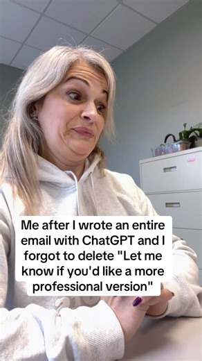 If only I wouldn’t be lazy & just create my own email instead of Using ChatGPT🤭 #worklife #office #humor #chatgpt #purplegurlll💜