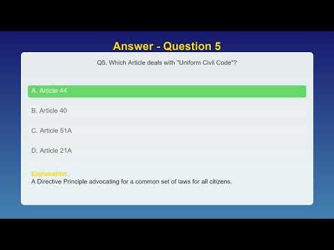 Indian Constitution & Polity Quiz - Comprehensive UPSC/SSC Prep 2026