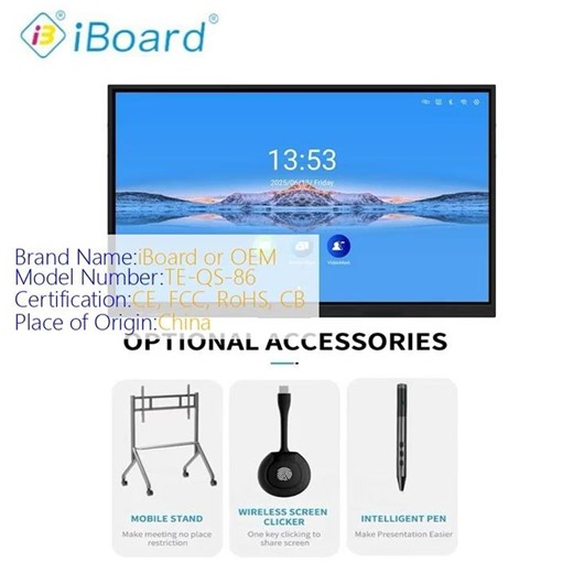 86 Inch Interactive Flat Panel for Classrooms