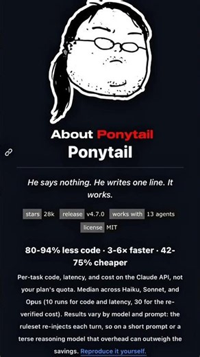 Make Claude Write 94% LESS Code! 💻 (Ponytail Skill)