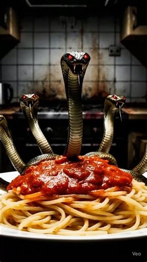 🍝 “Would You Eat This Plate of Snakes? 🐍🍝 | AI Horror Short