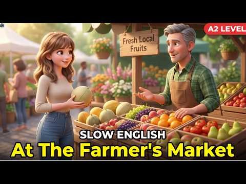 AT The Farmer's Market | Easy English Listening & Speaking Practice for Beginners | Daily English