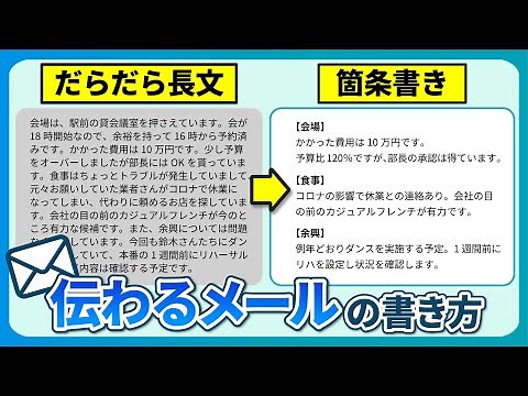 【箇条書き】“伝わる”メールの書き方