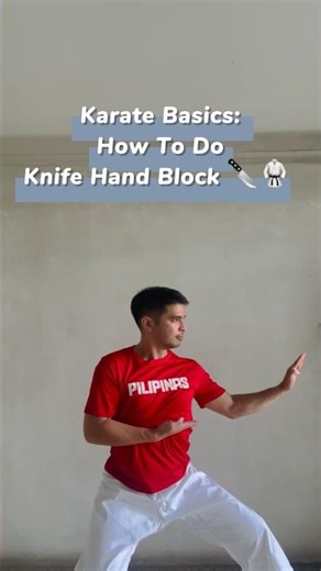 Karate Basics: How to do knife hand block 🔪🥋 #karate #martialarts #block