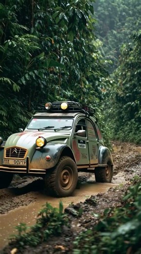 La 2 cheveaux 4X4 Sahara #citroen #2cheveaux #automobile #toutterrain #rally #adventure #offroad