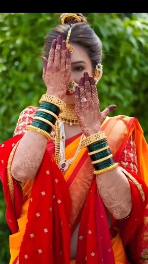 Marathi bridal look ideas| maharashtrian bridal look|nauvari saree look#shortsfeed #trending #shorts