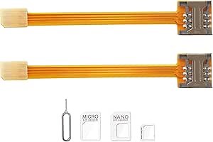 for CPE Wireless Routers Mini Walkman WiFi Devices, Nano to Mini Sim Card Extension Cable Adapter Extender FPC Cable Test Board Circuit Board Reader Length 3.9in/10cm (2pcs)