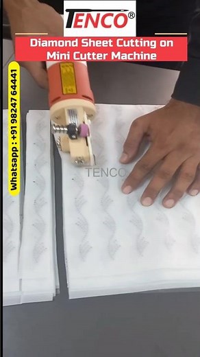 diamond sheet cutting on mini fabric cutter machine #sewingequipment