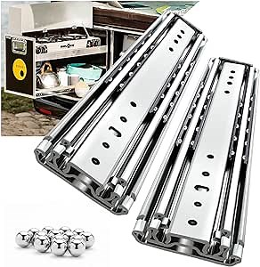 Heavy Duty Drawer Slides Full Extension Runners 12 14 16 18 20 22 24 26 28 30 32 34 36 38 40 44 48 52 56 60 Inch Side Mount Rails for Drawer Capacity 486lb 1 Pair