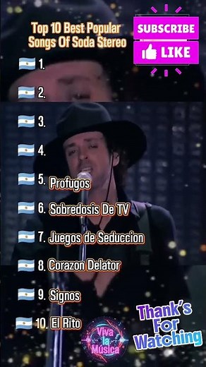 ✨Top 10 Mejores Canciones de Soda Stereo | Los Clásicos Imperdibles✨