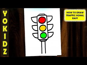 How To Draw Traffic Light Easy