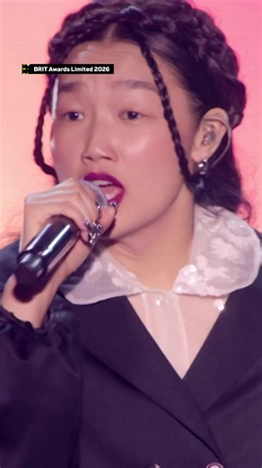 HUNTR/X’s EJAE, Audrey Nuna, and REI AMI delivering a powerful performance of Golden at the 2026 #BRITs ❤️‍🔥 #MTVMusic #BRITAwards #HUNTRX #KPopDemonHunters