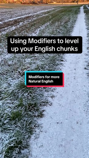 Modifiers are a simple way to make your English more natural. #englishteacher #anglaisfacile #chunking #fastenglish #englishvocabulary