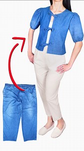 Transform Old Jeans into Trendy Blouse Thrift Flip Ideas | Miarti - Wiederverwendung