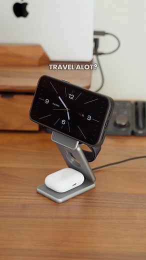 ✈️ Travel a lot? Then you NEED this charger. It keeps your whole Apple setup powered anywhere you go. 🔋 charges all 3 devices together 🧳 folds flat into any bag 🧲 easy snap-on wireless charging 👉 Black Friday sale live — shop now! | Evolved Chargers