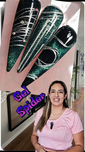 Gel spider como usar. gel spider en uñas. uñas con efecto gel spider. #perlauñasydiseño