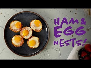 HOW TO MAKE CRISPY HAM AND EGG NESTS from leftover ham