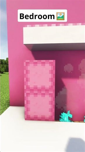 Minecraft Cherry Bedroom🖼️🌸 #shorts