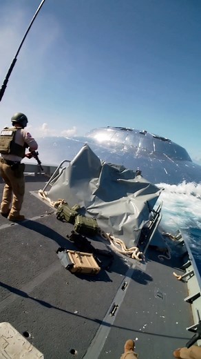 UFO emerges from the water and crashes onto a naval ship — this is unreal footage #ufo #ufos #uap #uaps #sea #fblifestyle | Ufonomenon