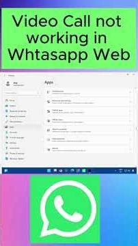 WhatsApp Web Video Call Not Working? Fix It in 10s! 💻 #Shorts #WhatsApp #Tech