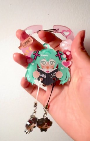 Fujoshi Miku Yaoi Bible Acrylic Carabiner - Etsy