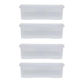Wham Crystal CD Shallow Shelf Box and Lid Pack of 4 Clear
