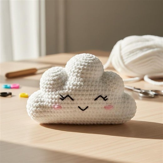 Cloud Amigurumi Crochet Pattern PDF – Cute Kawaii Cloud Plush Toy, Nursery Decor, Beginner Friendly Baby Shower Gift - Etsy UK