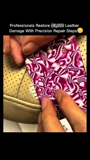 SCIENCE | HISTORY | KNOWLADGE on Instagram: "🧵 Professionals Restore $3000 Leather Damage with Precision Repair Steps • High-end leather requires expert restoration, not replacement. • Professionals begin by assessing cracks, cuts, and worn areas. • Damaged sections are cleaned and prepped to remove oils and dirt. • Special fillers rebuild the original leather texture and shape. • Precision tools recreate natural grain patterns by hand. • Custom-mixed dyes ensure perfect color matching. • Heat 