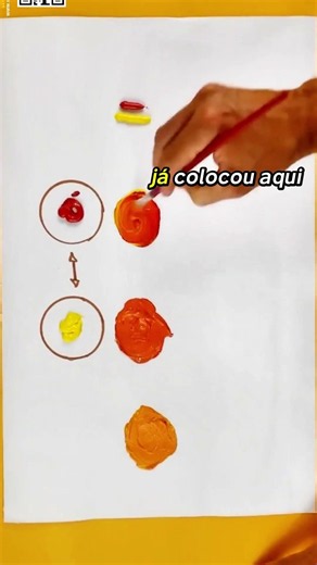 How to make the color orange using only 2 colors 🎨🟠