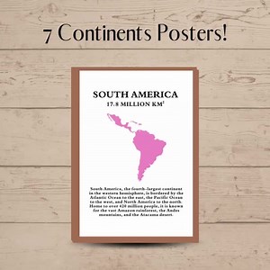 7 Continents Printable Posters, Geography Posters, Geography Classroom Decor, Social Studies Posters, World History Posters, History Decor - Etsy