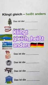 klingt gleich _heißt anders 🇩🇪| learn German language